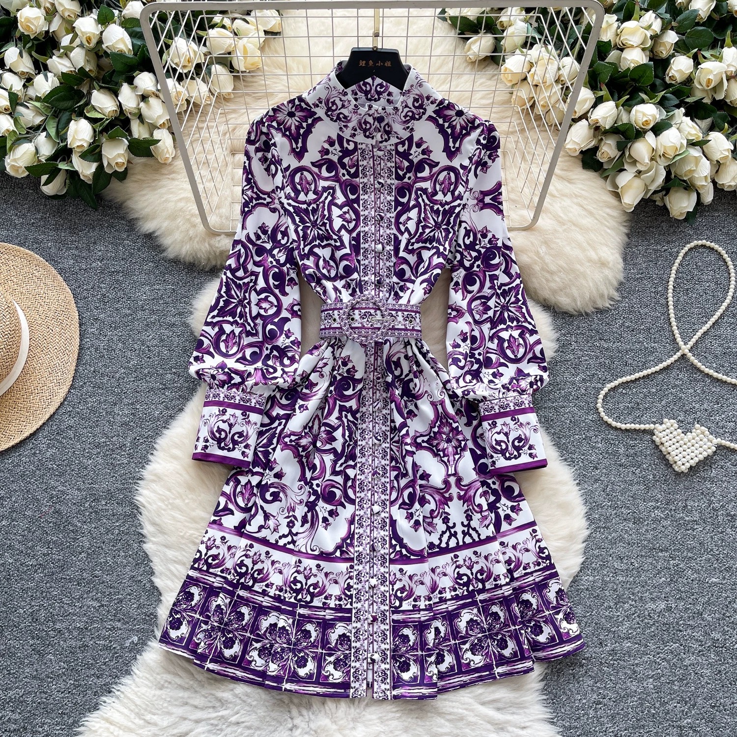 See you there print dress ED153 images